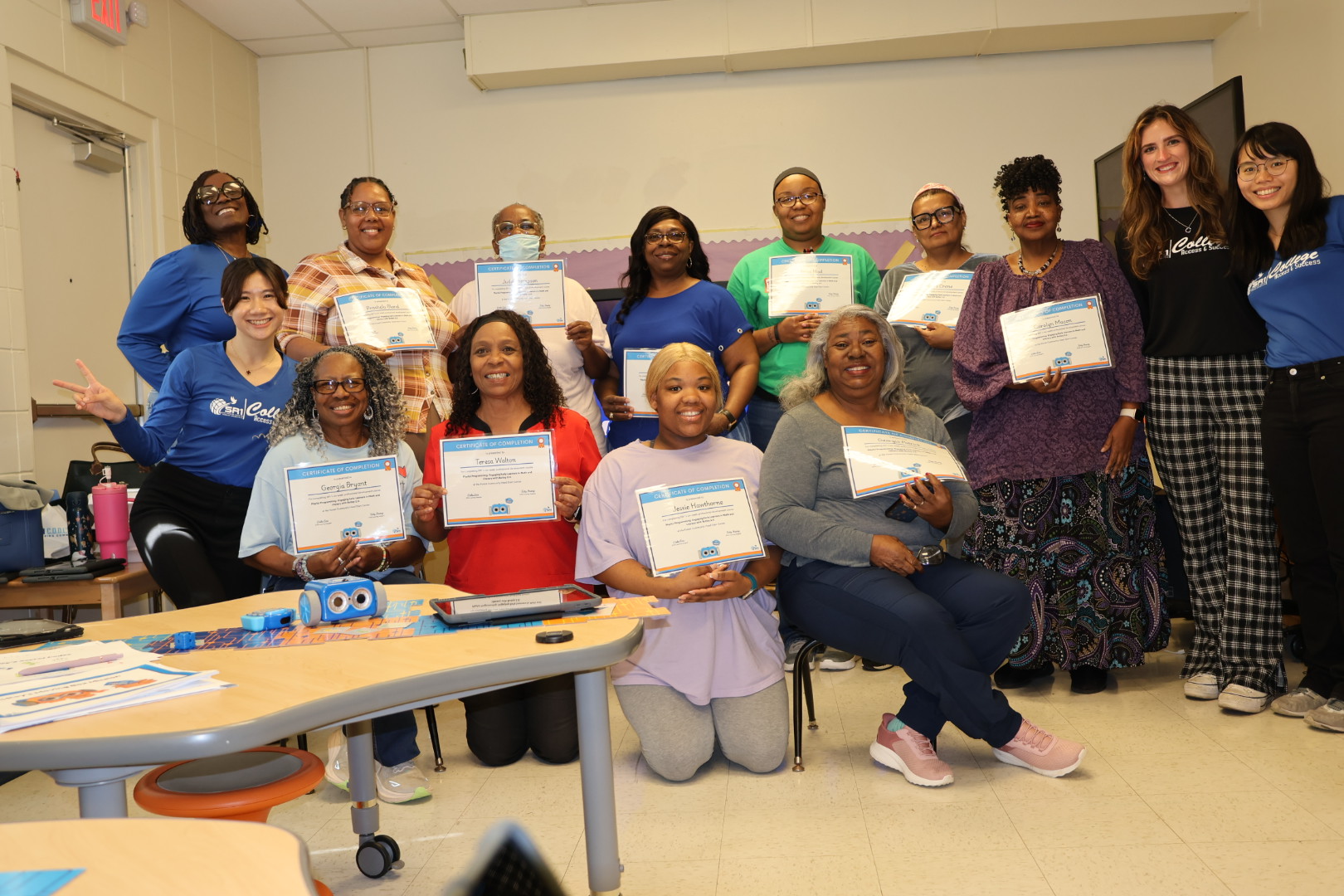 Head Start educators celebrating with Botley course certificates