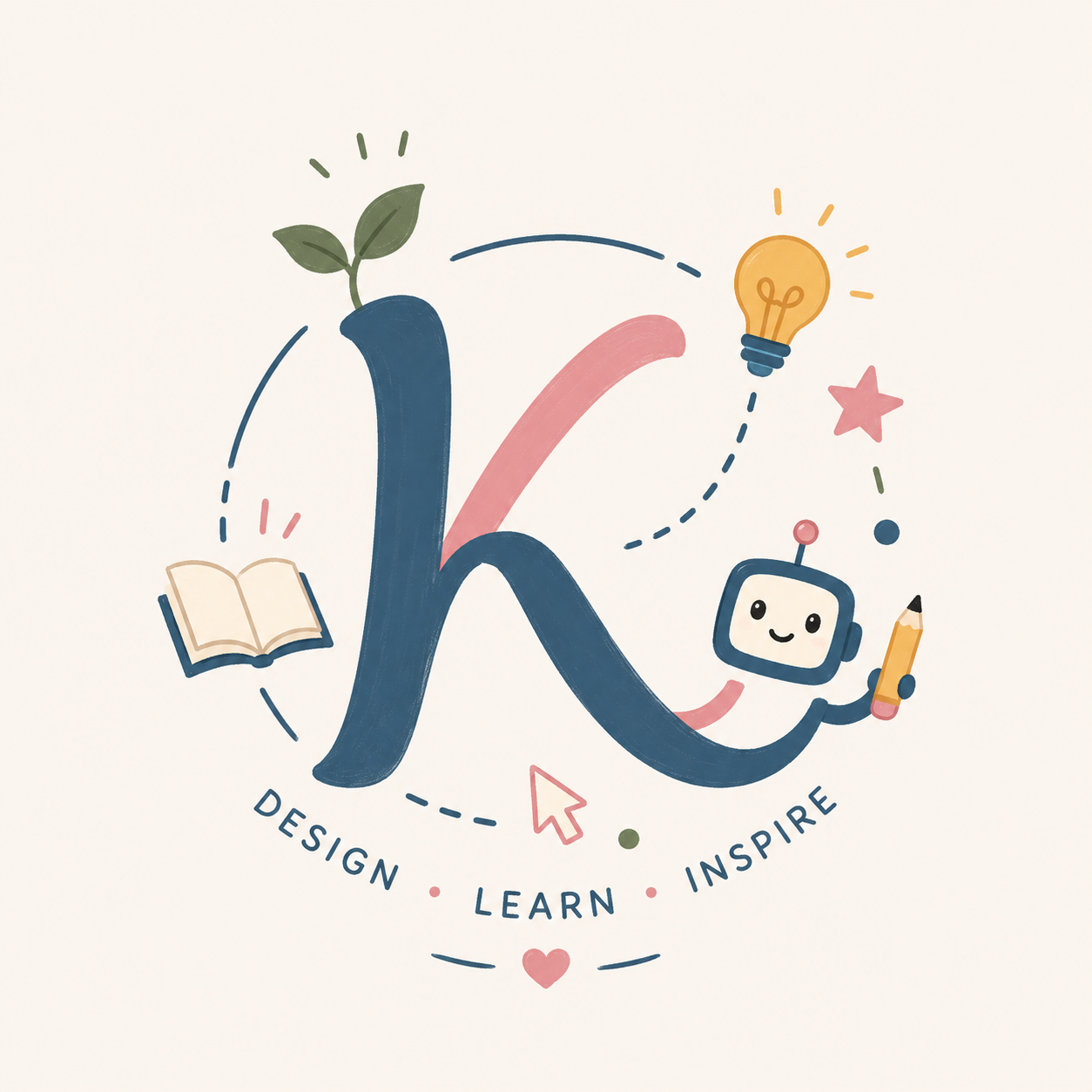 Kitty Huang Design, Learn, Inspire logo